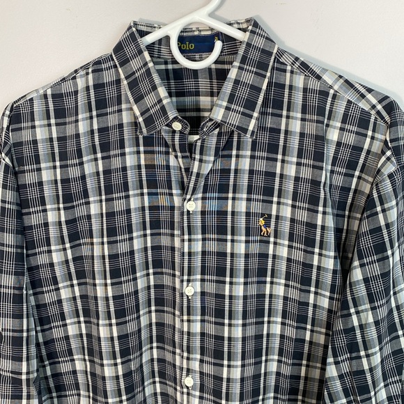 Polo Black and White Casual Button Down Shirt - Picture 2 of 8